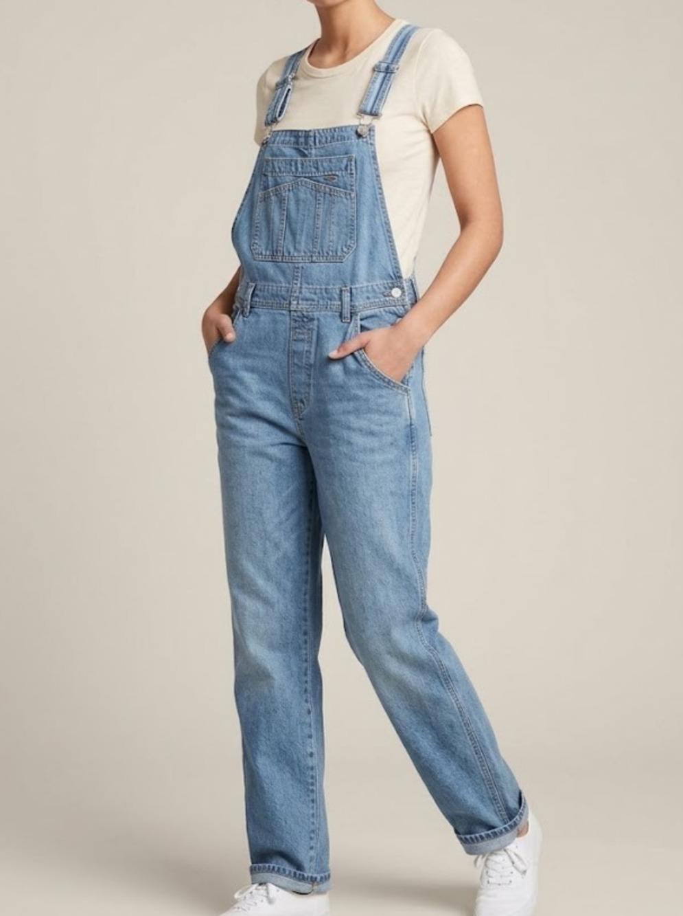 GAP Denim Overalls Womens Size M Blue Medium Wash Utility Carpenter Bib Jumpsuit